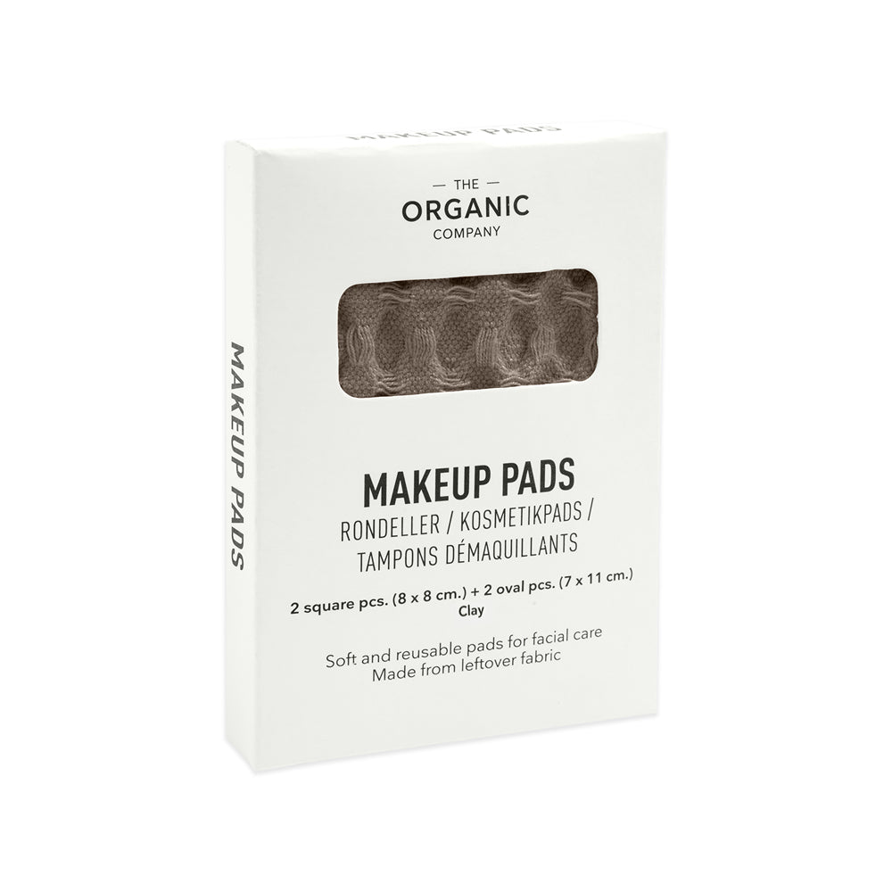 The Organic Company, Sustainable Big Waffle Makeup Pads Set • Clay Scandinavian Denmark 
