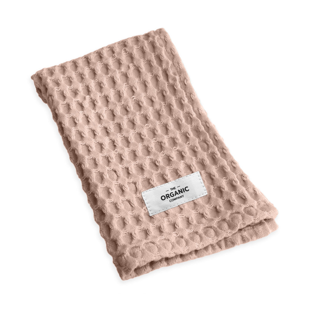 The Organic Company Big Waffle Kitchen and  Wash Cloth • Pale Rose • Sustainable Scandinavian Denmark