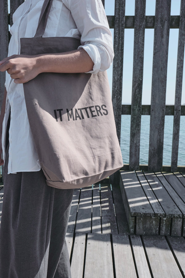 The Organic Company IT MATTERS Bag • Clay • Sustainable Eco Scandinavian Denmark Hobby Bag Grocery Bag