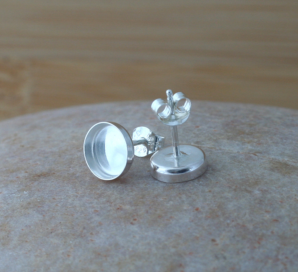 Earring blanks made sustainable silver. Handmade in  New Jersey, US.