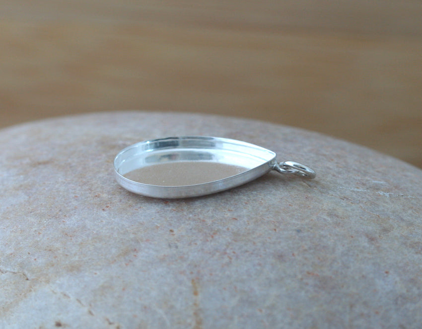 Drop Pendant Jewelry Supply blanks in Sterling Silver. US Handmade.