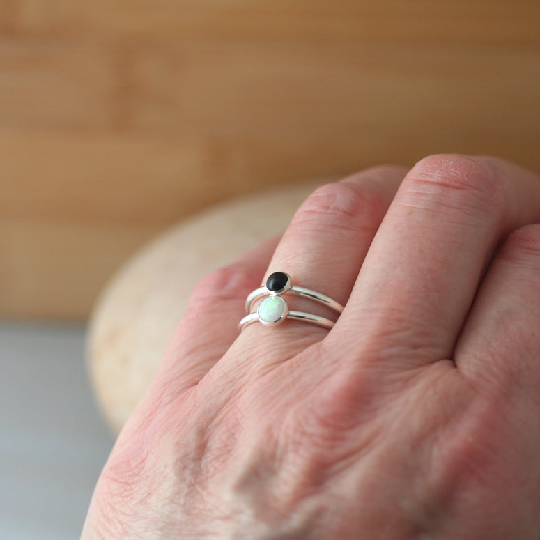 Silver Stacking Rings - Sunday mornings in Pocklington