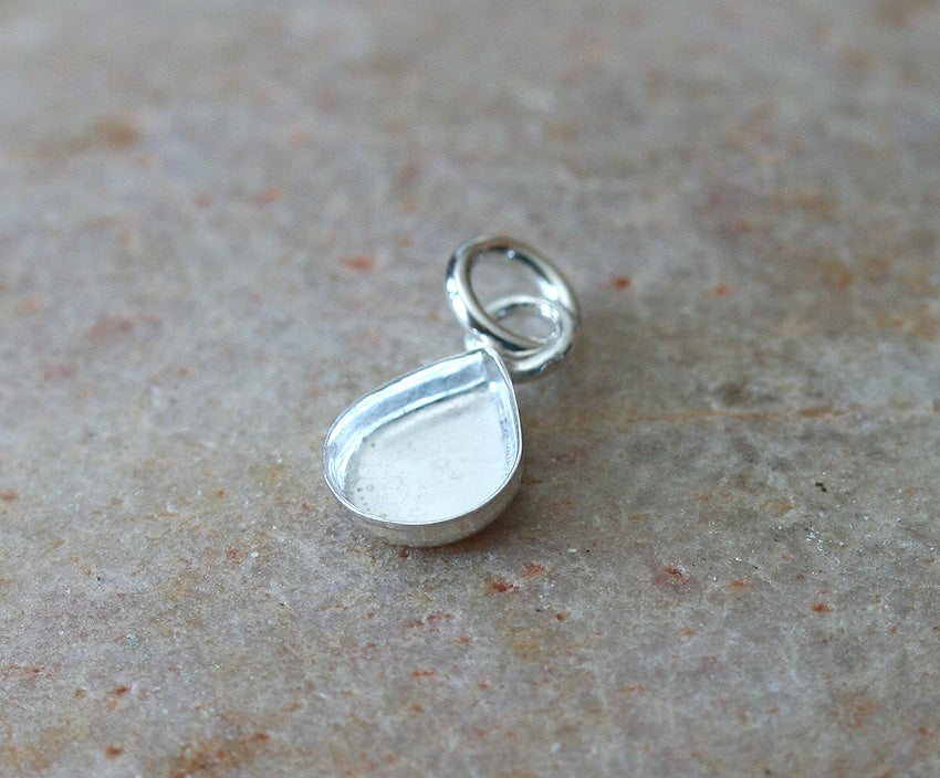 Drop Pendant Jewelry Supply blanks in Sterling Silver. US Handmade. Many sizes.